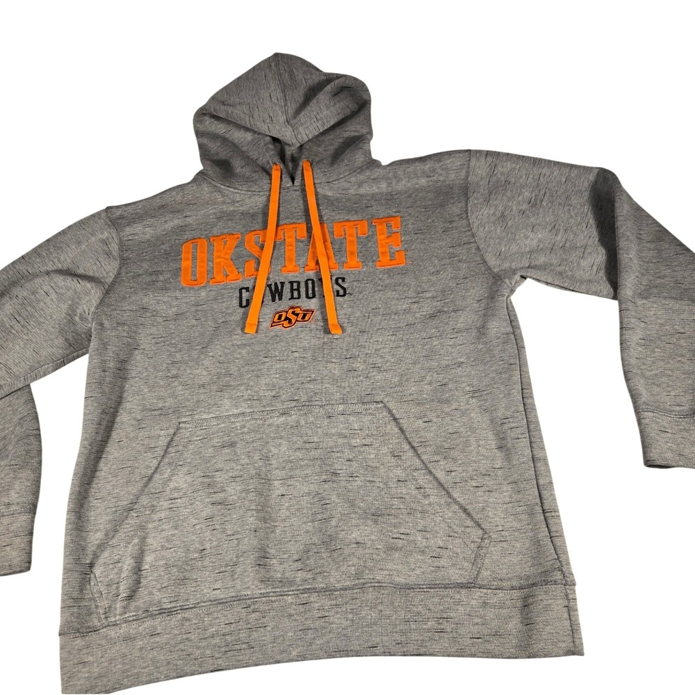 Champion Oklahoma State Cowboys Hoodie Mens Medium Gray OSU Sweatshirt NCAA